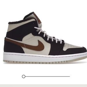 Nike Jordans Mid Brown Basalt Oatmeal